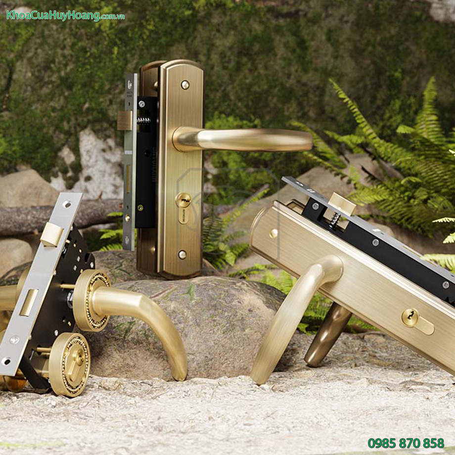Khóa cửa chính bằng đồng TNHCX8566