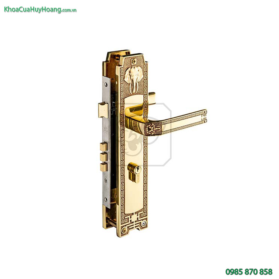 Khóa cửa chính cỡ đại bằng đồng TNHC8528D