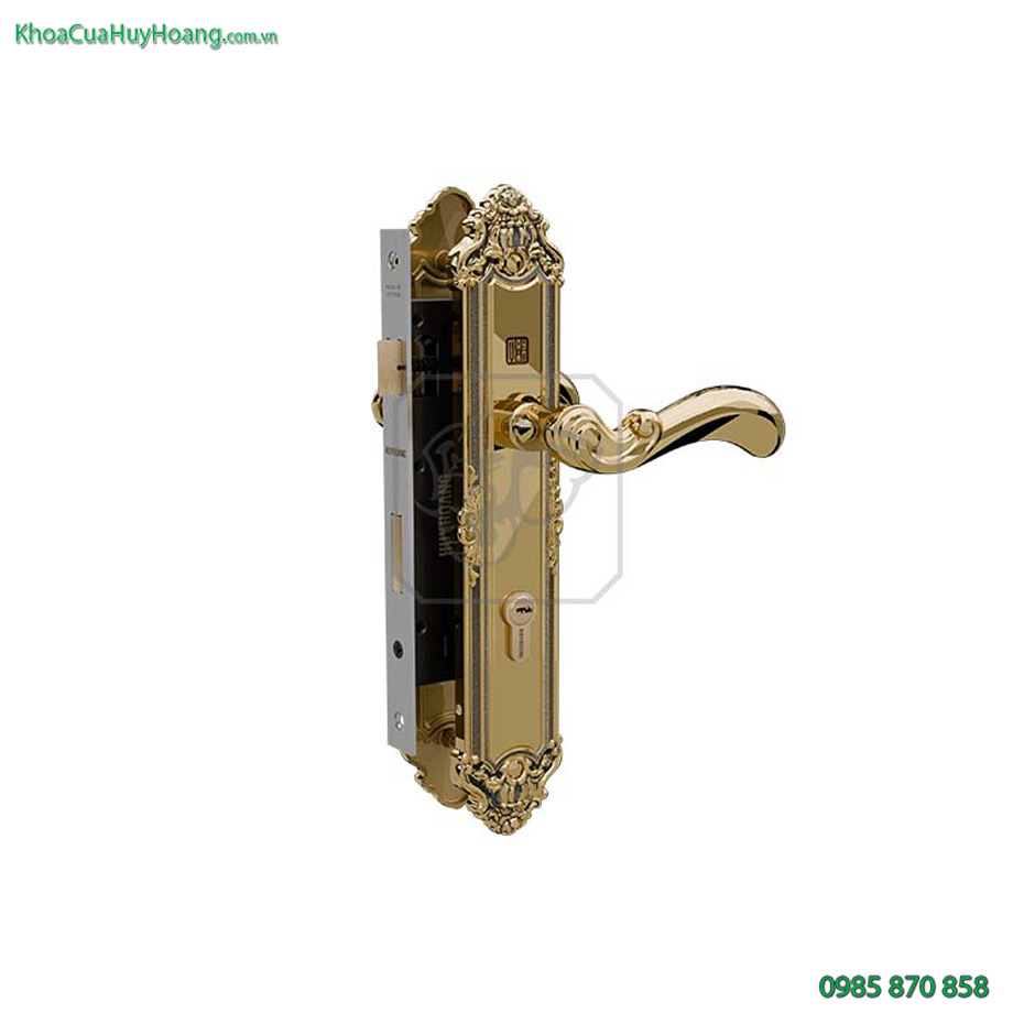 Khóa cửa đi bằng đồng đánh bóng TNHCP8529