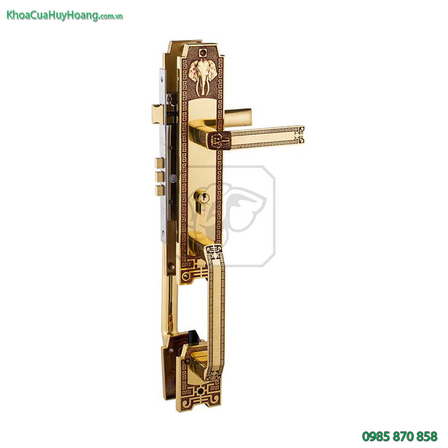 Khóa cửa gỗ bốn cánh bằng đồng TNHC8528DS