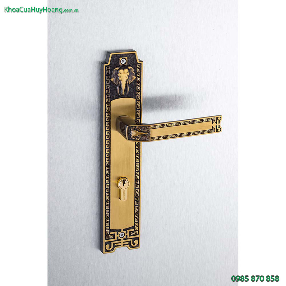 Khóa cửa gỗ màu đồng rêu TNHCR8528