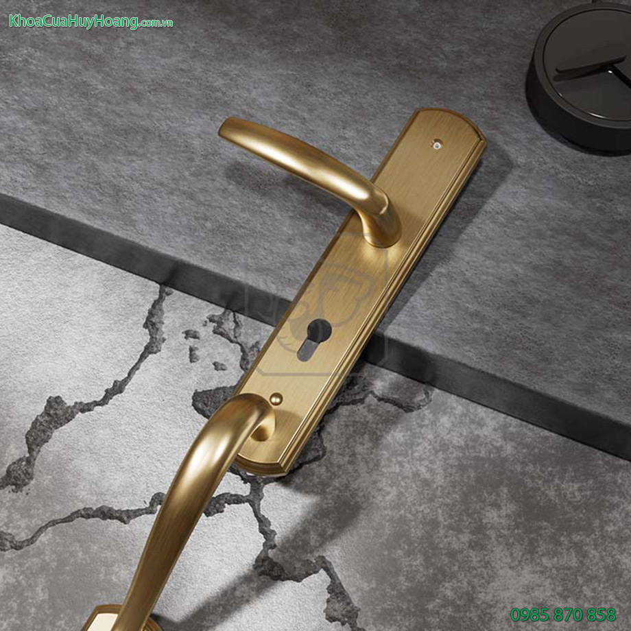 Khóa cửa gỗ tay tôm bằng đồng TNHCX8566-DS