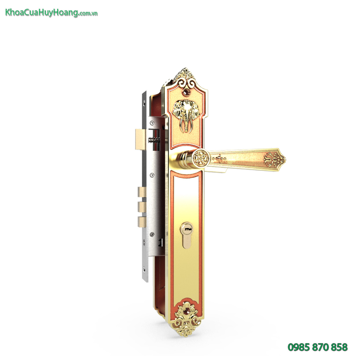 Khóa đồng cổ điển cho cửa chính TNHC8562
