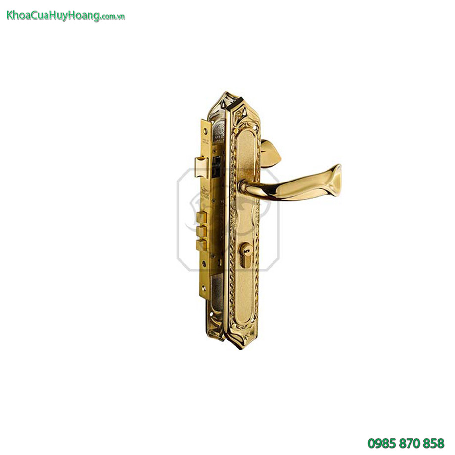 Khóa cửa chính bằng đồng Queen TNHC85Q-PVDGO