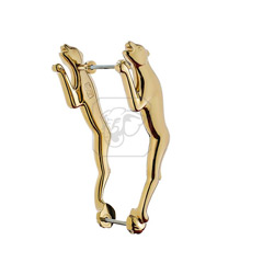 Tay nắm cửa bằng đồng thau hình con báo TNCHCJAG-PVDGO